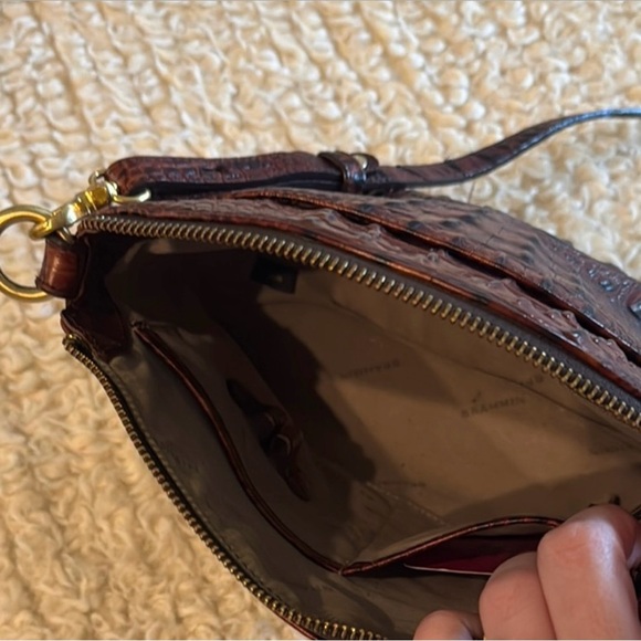 Brahmin Brown Crocodile Embossed Women's Bag - Picture 2 of 3